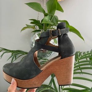 Free People Cedar Clog Black Leather